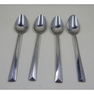 Reed And Barton Rebacraft Teaspoons Crest Pattern Stainless Korea Set of 4